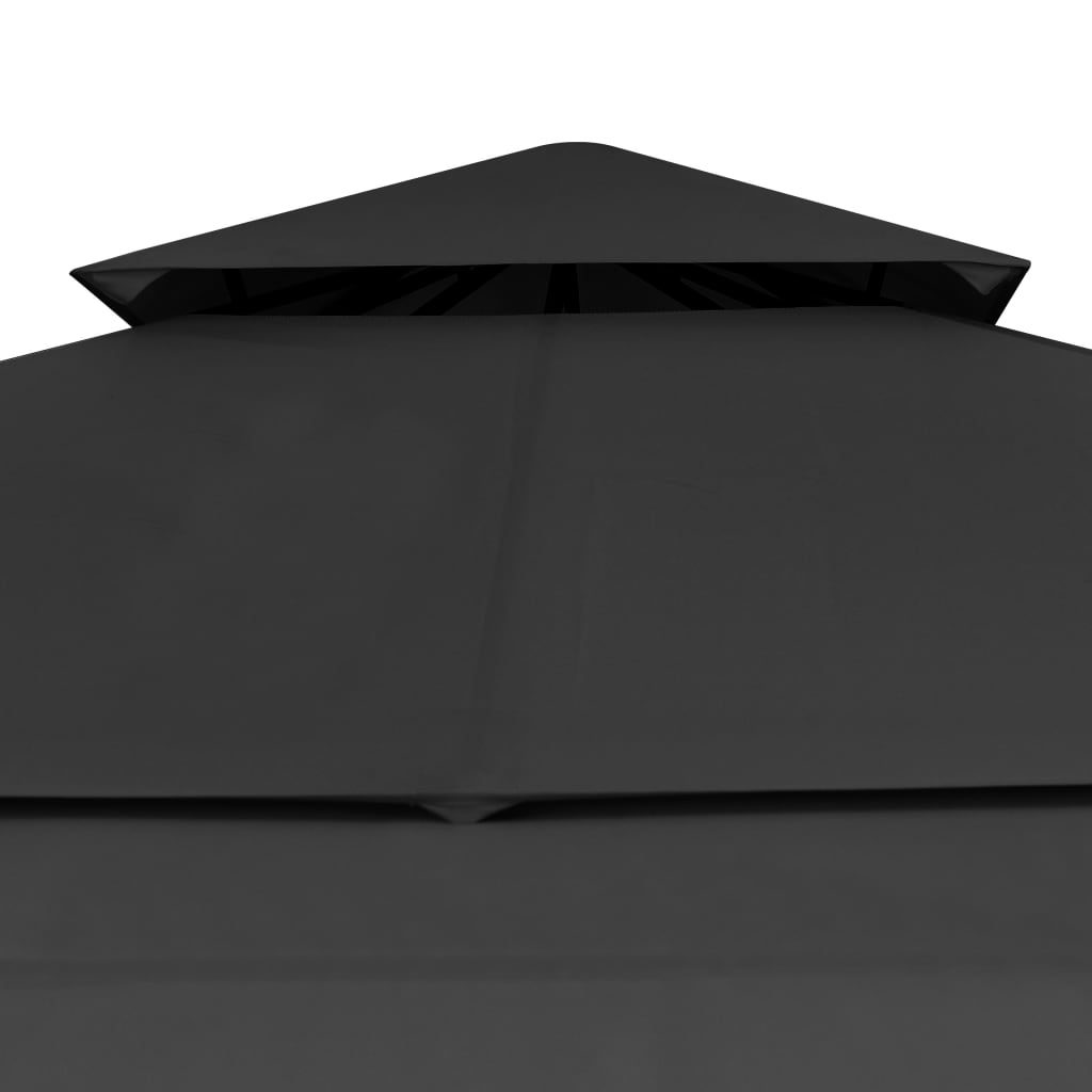 Belvédère et double toits étentus 3x3x2,75 m Anthracite 180g/m²