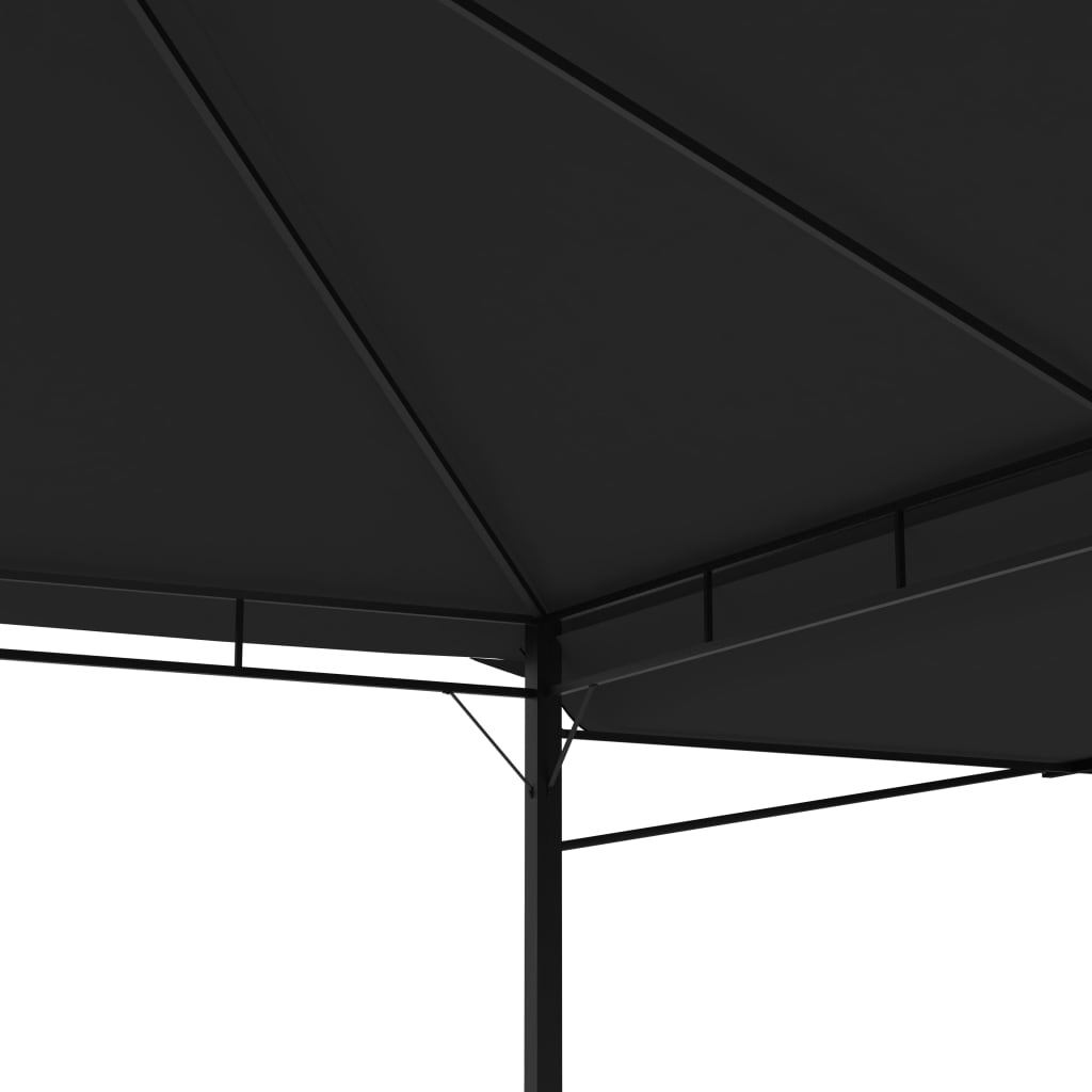 Belvédère et double toits étentus 3x3x2,75 m Anthracite 180g/m²