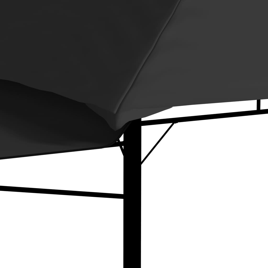 Belvédère et double toits étentus 3x3x2,75 m Anthracite 180g/m²