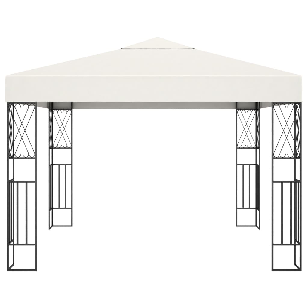 Pavillon 3 x 3 m, cremefarbener Stoff