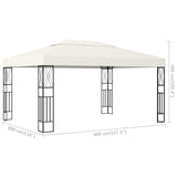 Pavillon 3 x 4 m, cremefarbener Stoff