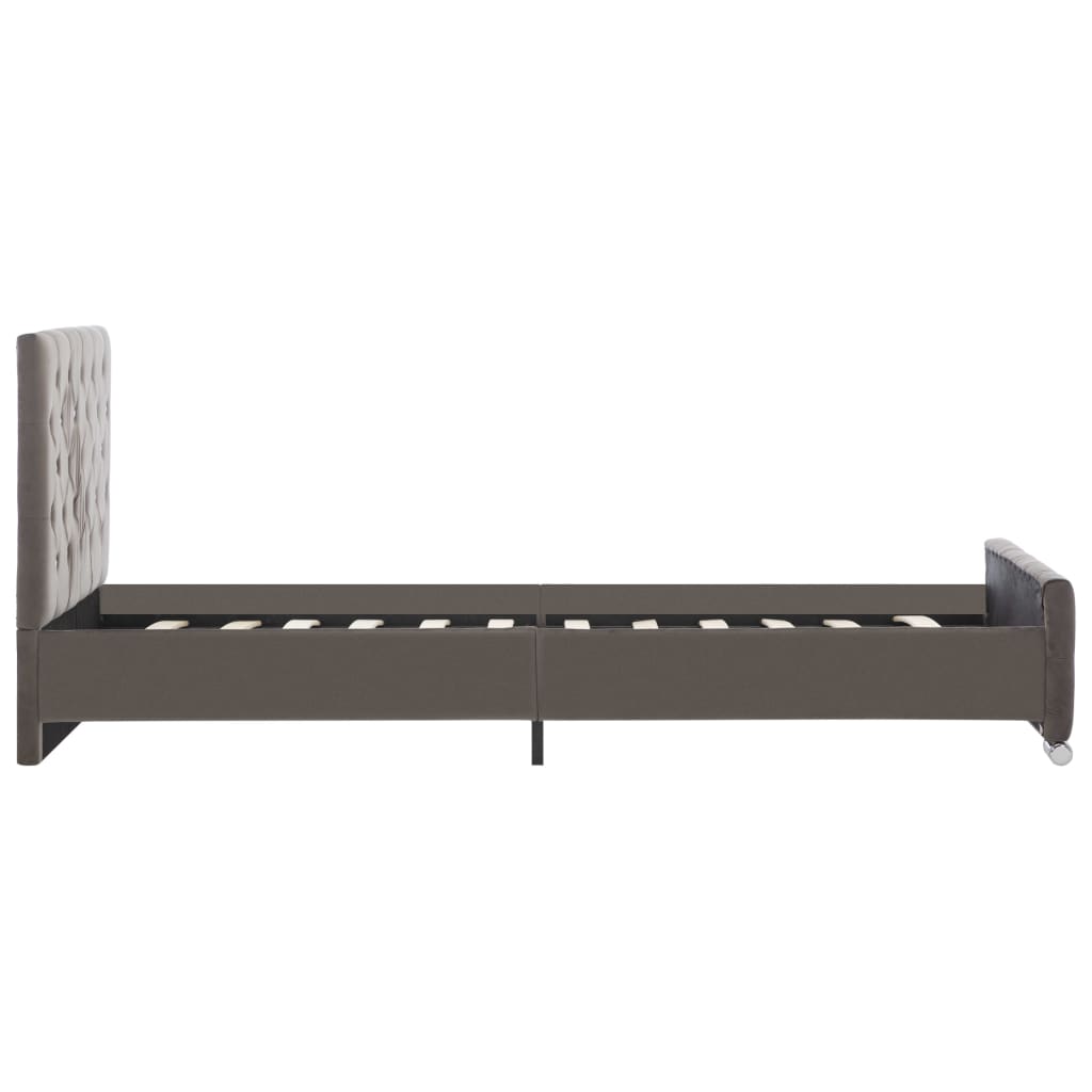 Cadre de lit sans matelas Gris Velours 90x200 cm