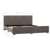 Cadre de lit sans matelas gris velours 180x200 cm