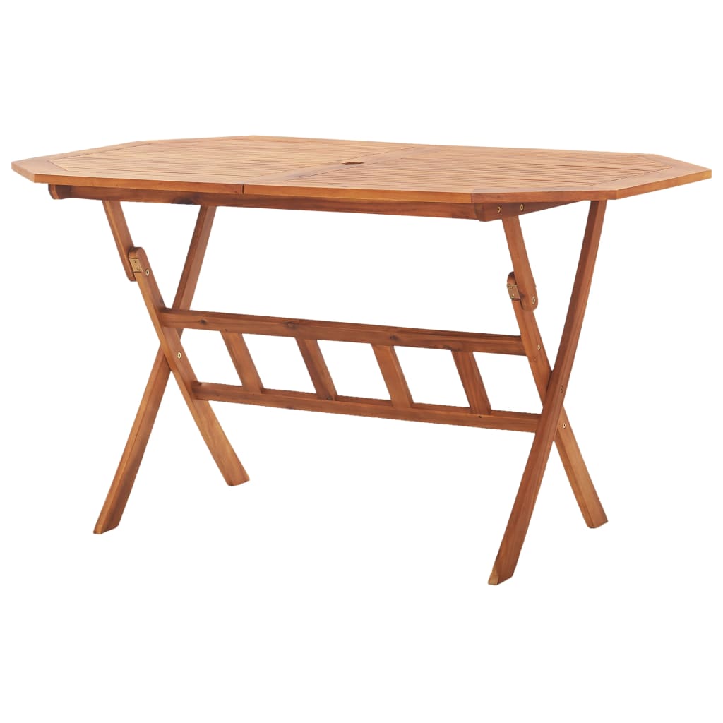 Table pliable de jardin 135 x 85 x 75 cm Bois d'acacia massif