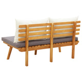 Banc de jardin avec coussins 115 cm Bois solide d'acacia