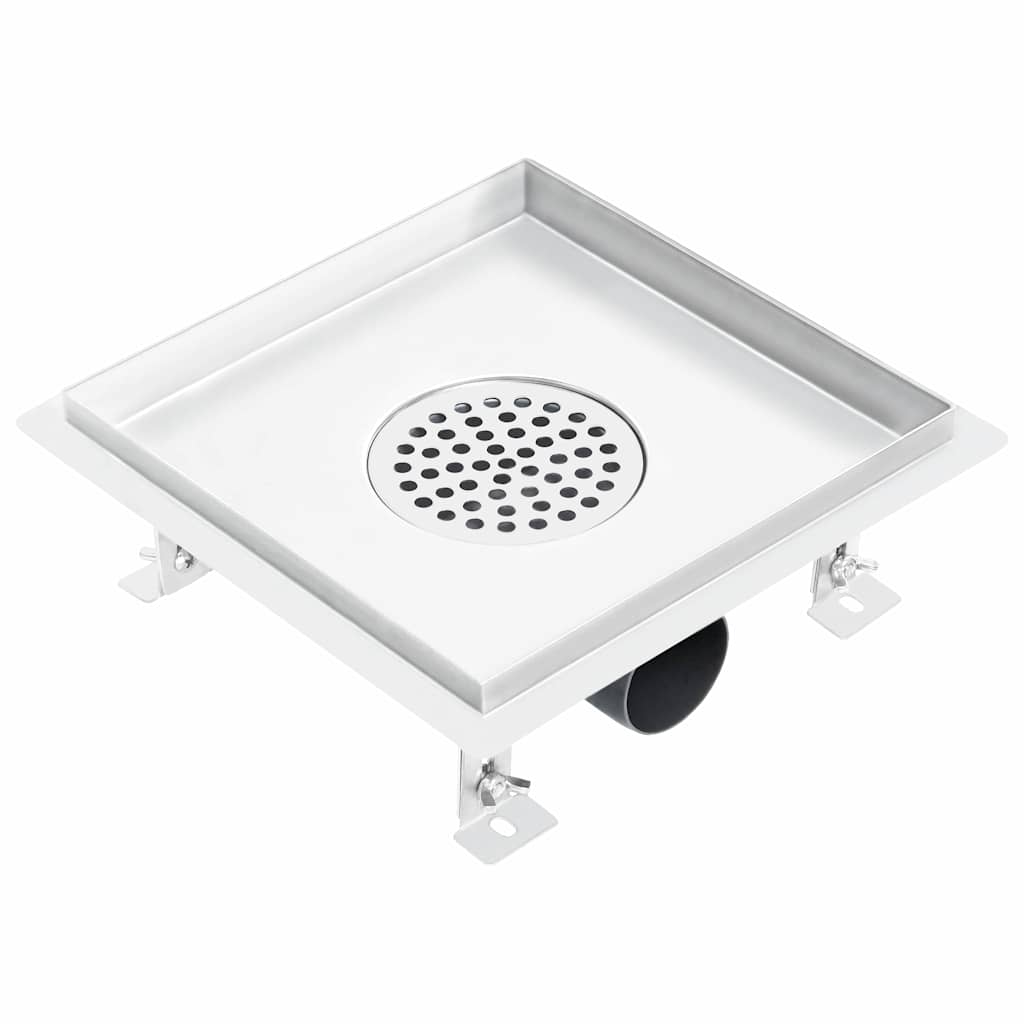 Shower drain with cover 2 in 1 23x23 cm Stainless steel