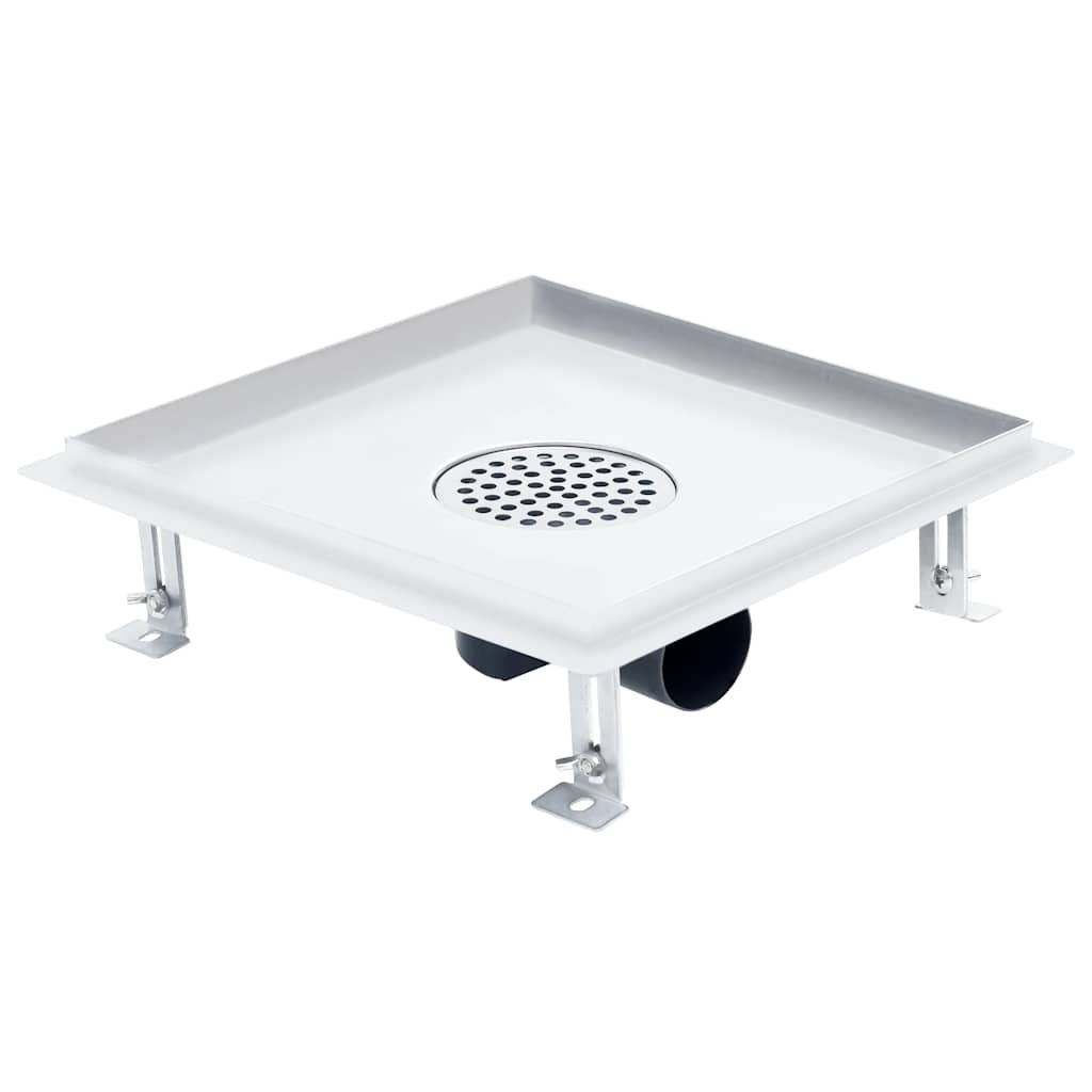 Drain de douche avec couvercle 2 en 1 28x28 cm Acier inoxydable