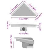 Drain de douche 2 en 1 avec couvercle 25x25 cm Acier inoxydable