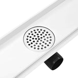 Drain de douche avec couvercle 2 en 1 53x14 cm Acier inoxydable