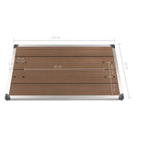 Receveur de douche extérieur WPC Inox 110x62 cm Marron