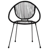 Chaises de jardin lot de 2 PVC Rotin Noir