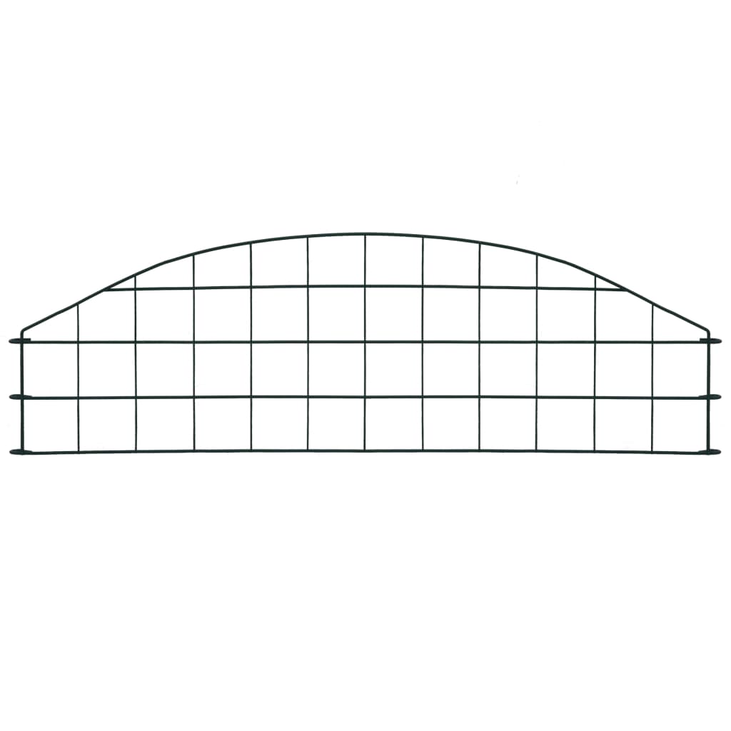 Bogengartenzaun-Set 77,3x26 cm grün