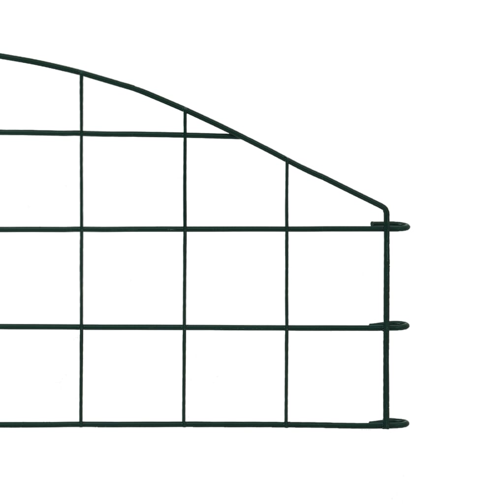 Bogengartenzaun-Set 77,3x26 cm grün