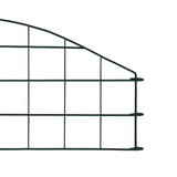 Bogengartenzaun-Set 77,3x26 cm grün