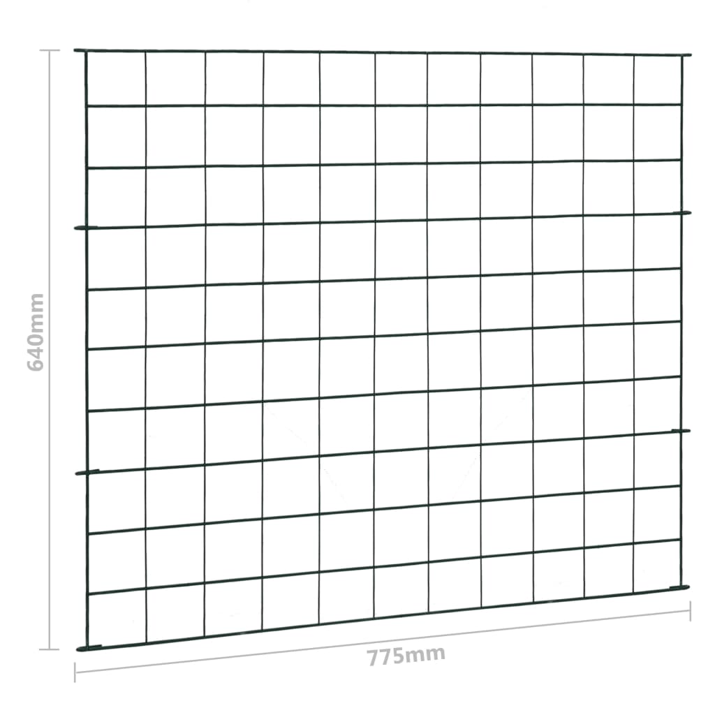 Garden fence set 77.5x64 cm green