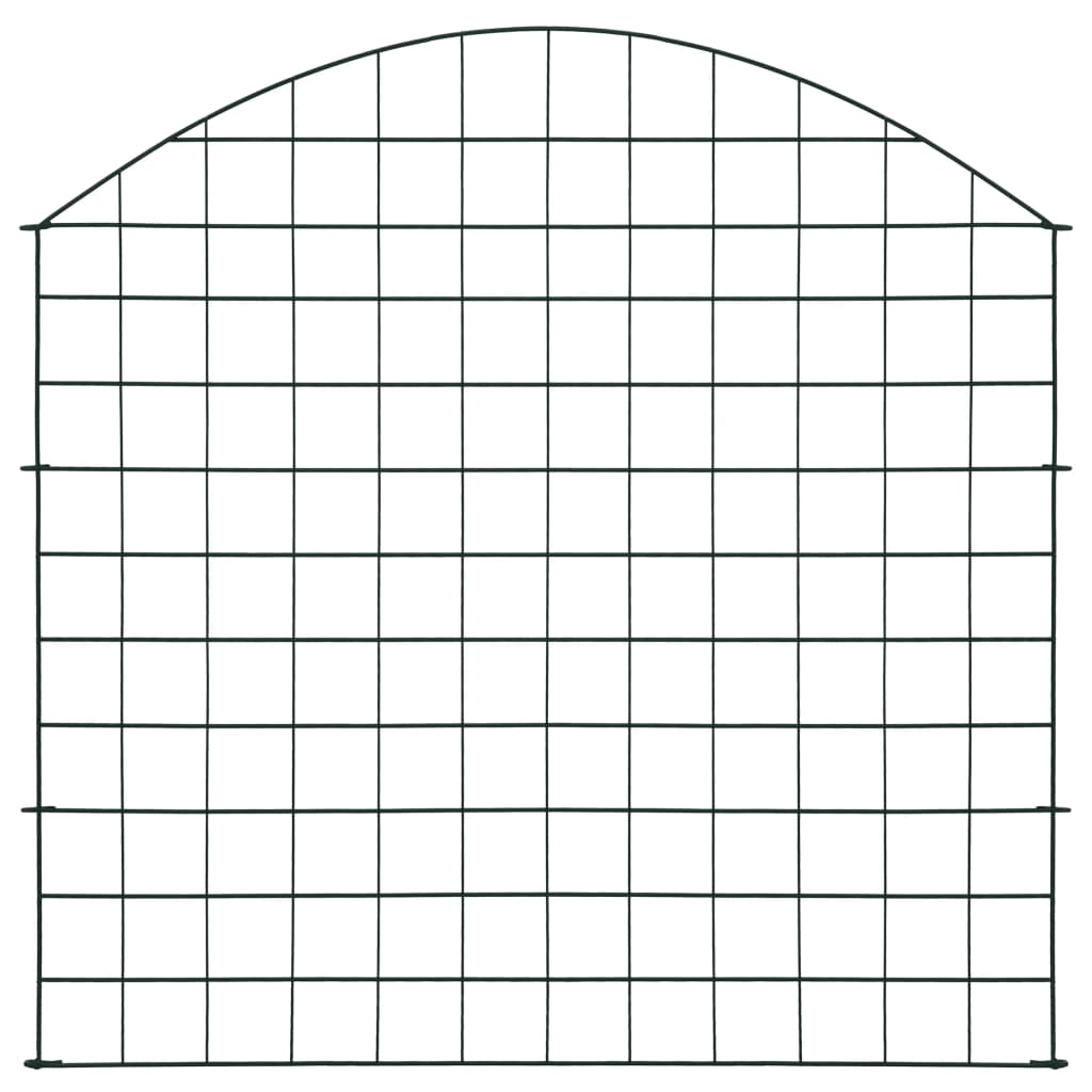 Ensemble de clôture de jardin arquée 77,5x78,5 cm vert