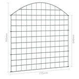 Ensemble de clôture de jardin arquée 77,5x78,5 cm vert