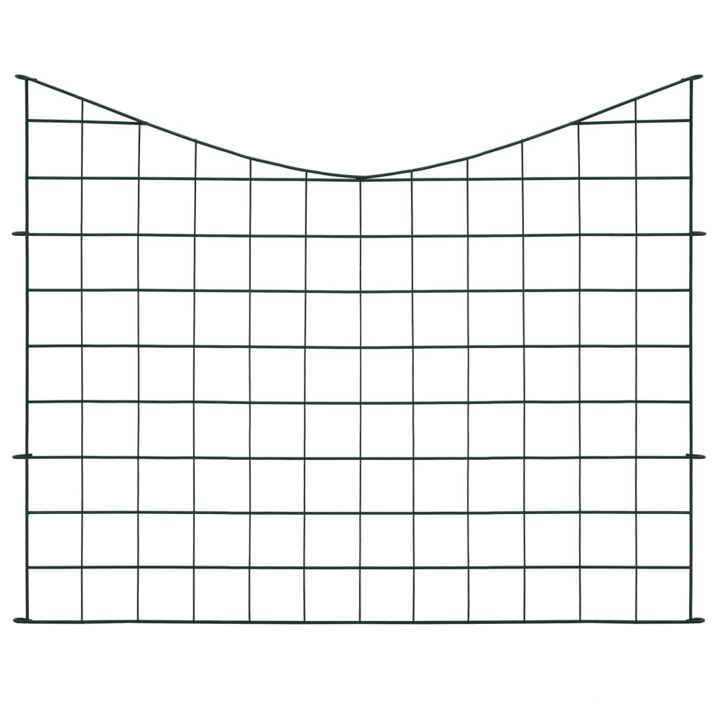 Ensemble de clôture de jardin voûtée plus basse 77,5x64 cm vert