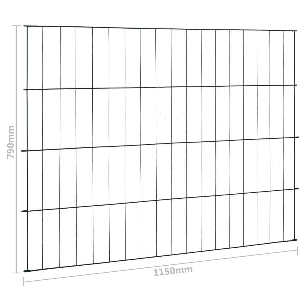 Gartenzaun-Set 115x79 cm grün