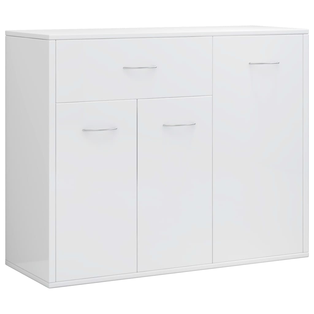 Sideboard Glossy white 88x30x70 cm Engineered wood