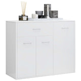 Sideboard Glossy white 88x30x70 cm Engineered wood