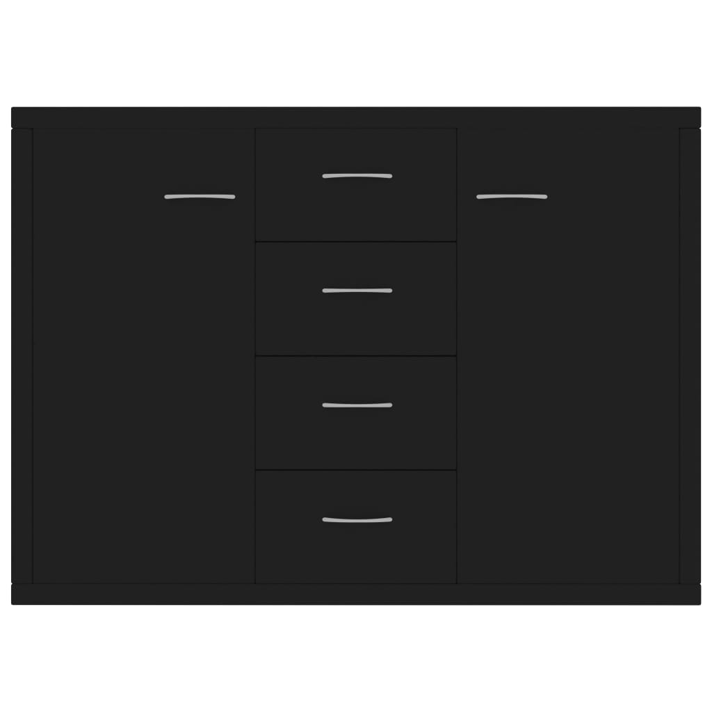 Black Sideboard 88x30x65 cm Engineered Wood