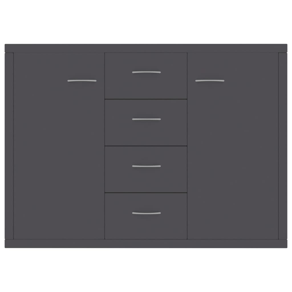 Grey Sideboard 88x30x65 cm Engineered Wood