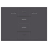 Grey Sideboard 88x30x65 cm Engineered Wood