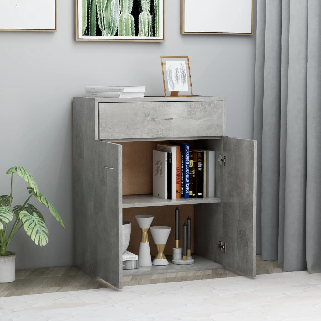 Concrete Grey Sideboard 60x30x75 cm Engineered Wood