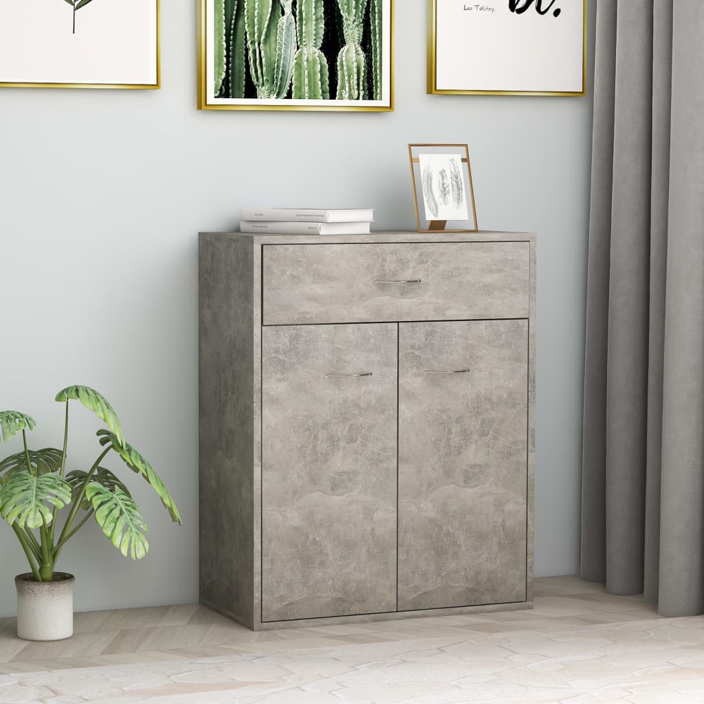 Concrete Grey Sideboard 60x30x75 cm Engineered Wood