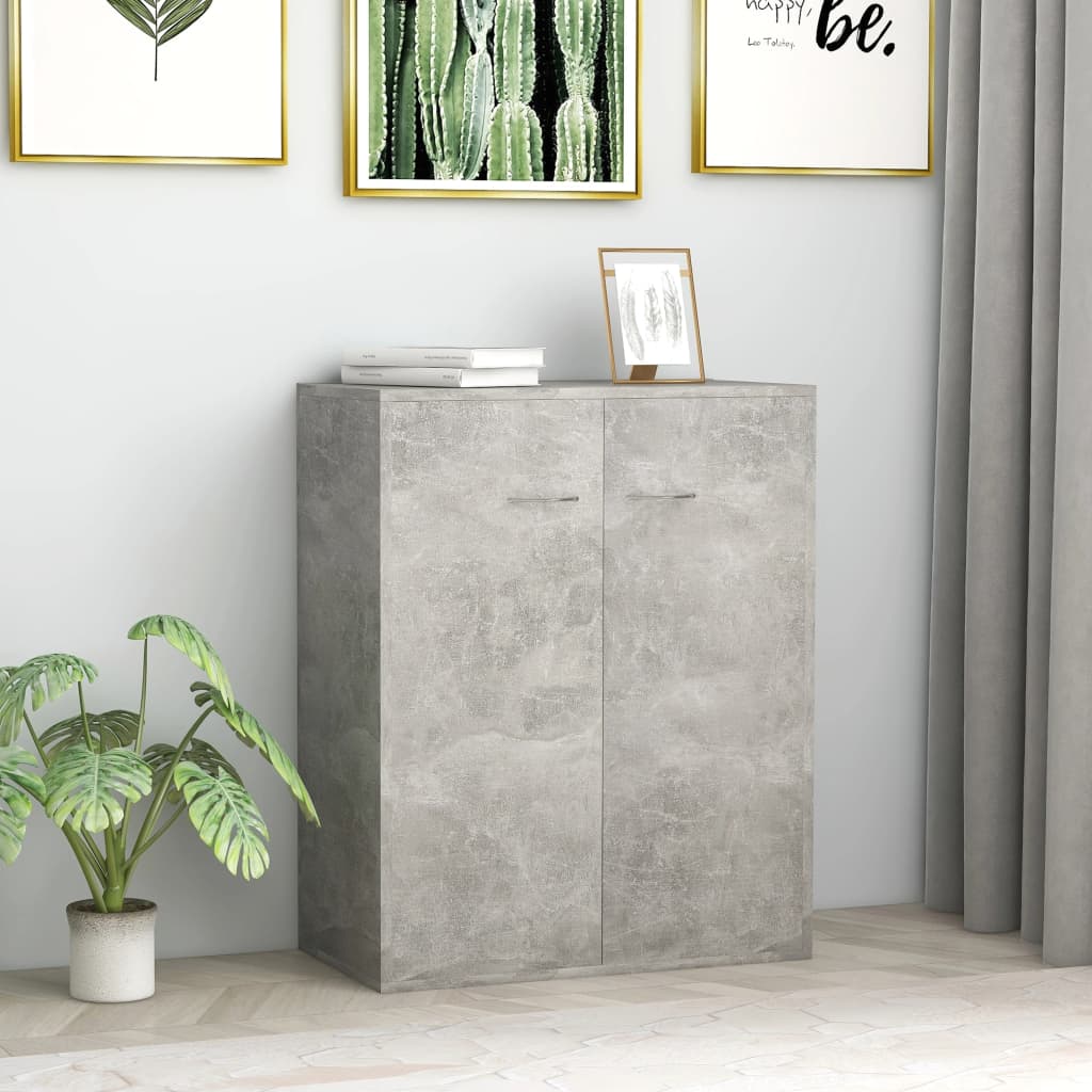 Concrete Grey Sideboard 60x30x75 cm Engineered Wood