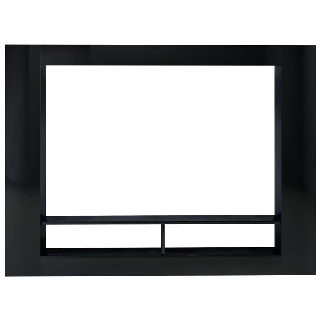 Meuble TV Noir brillant 152x22x113 cm Bois d'ingénierie