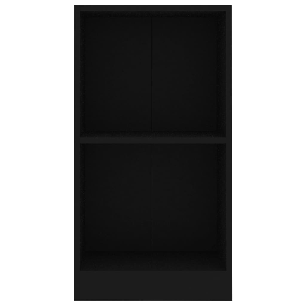 Bibliothèque noir 40x24x75 cm bois d'ingénierie