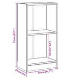 Bibliothèque Chêne sonoma 40x24x75 cm Bois d'ingénierie