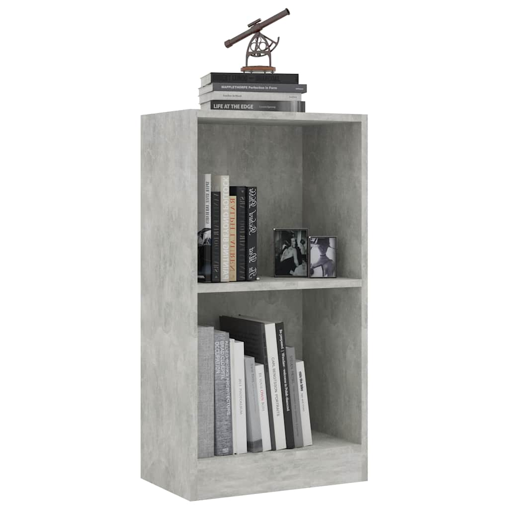 Bibliothèque gris béton 40x24x75 cm bois d'ingénierie