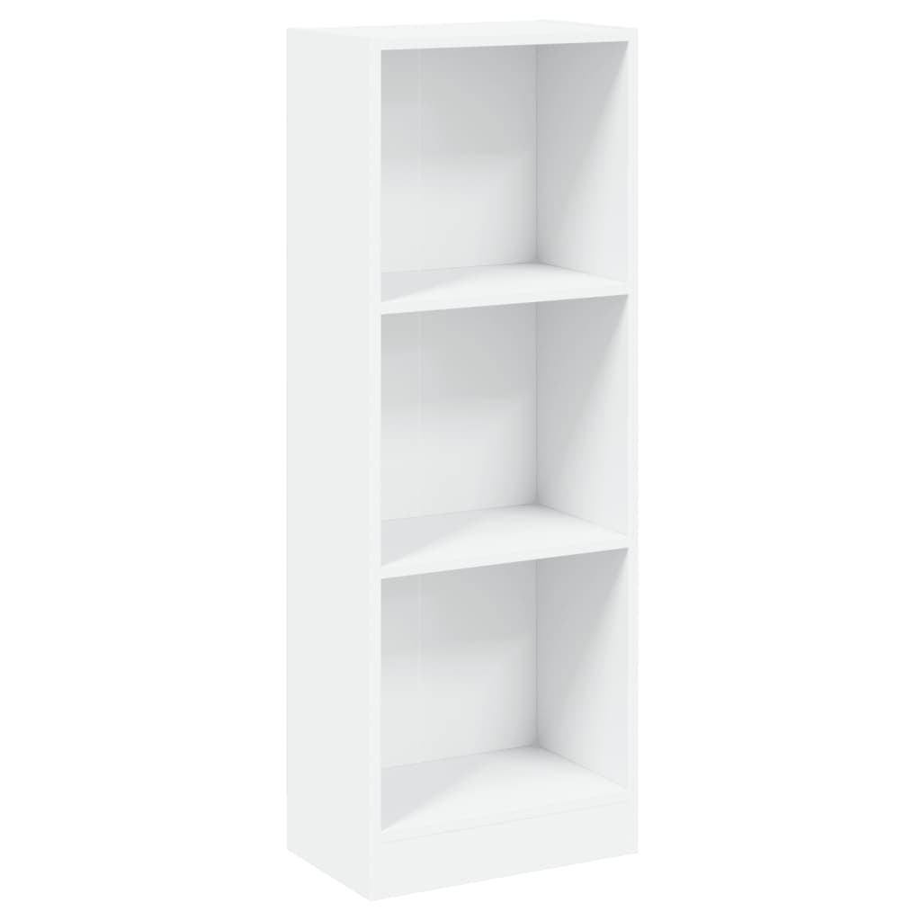 Bibliothèque à 3 niveaux blanc 40x24x109 cm bois d'ingénierie