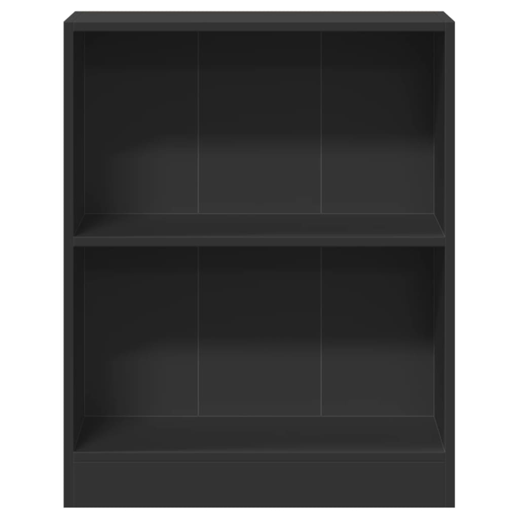 Bibliothèque Noir 60x24x76 cm Bois d'ingénierie