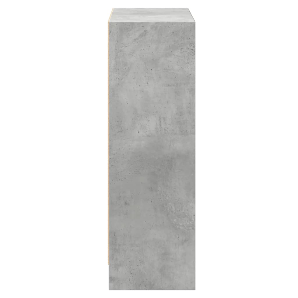 Bibliothèque Gris béton 60x24x76 cm Bois d'ingénierie