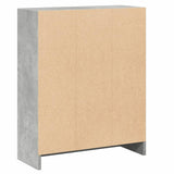 Bibliothèque Gris béton 60x24x76 cm Bois d'ingénierie