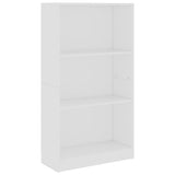 Bibliothèque 3 niveaux Blanc 60x24x109 cm Bois d'ingénierie