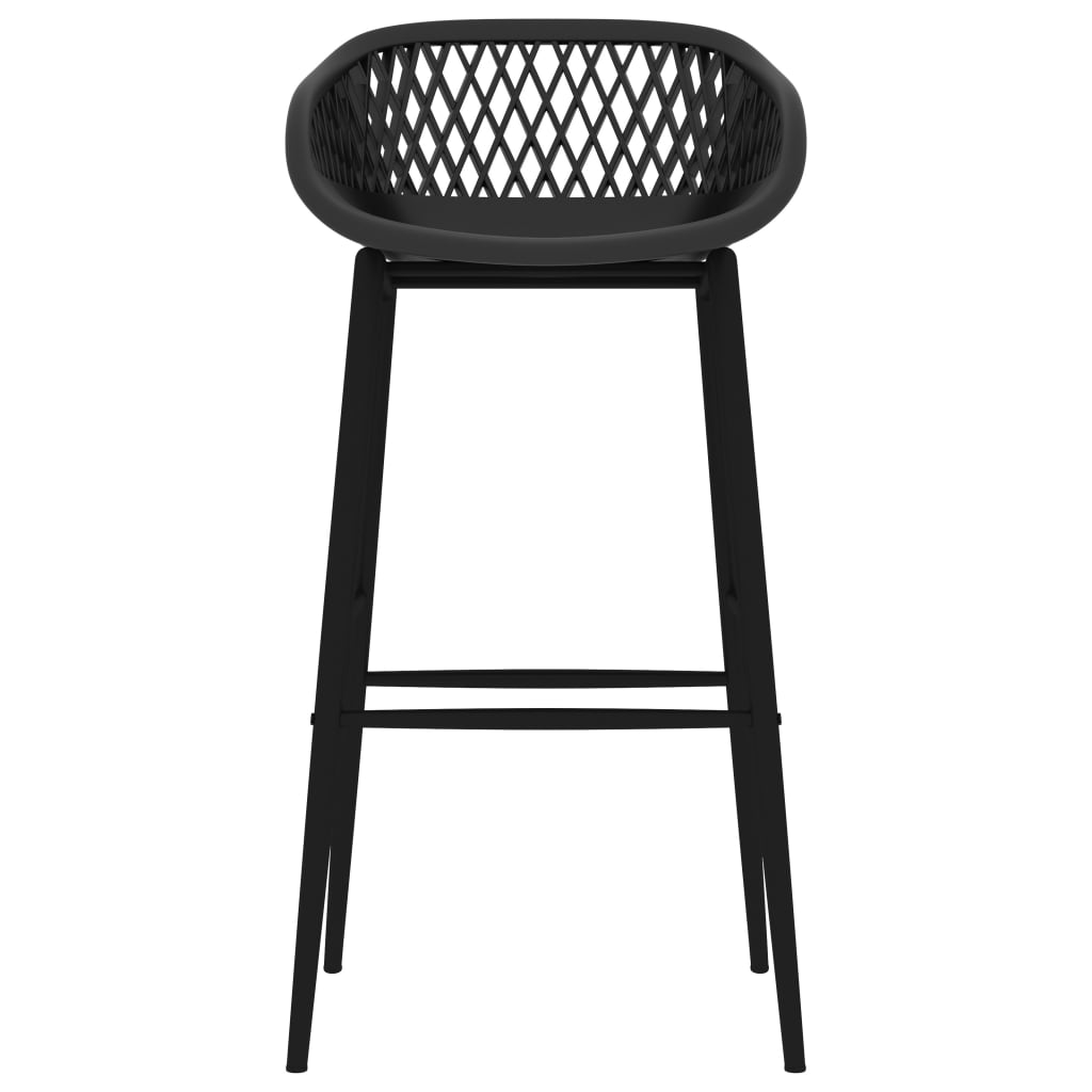 Bar chairs set of 2 black