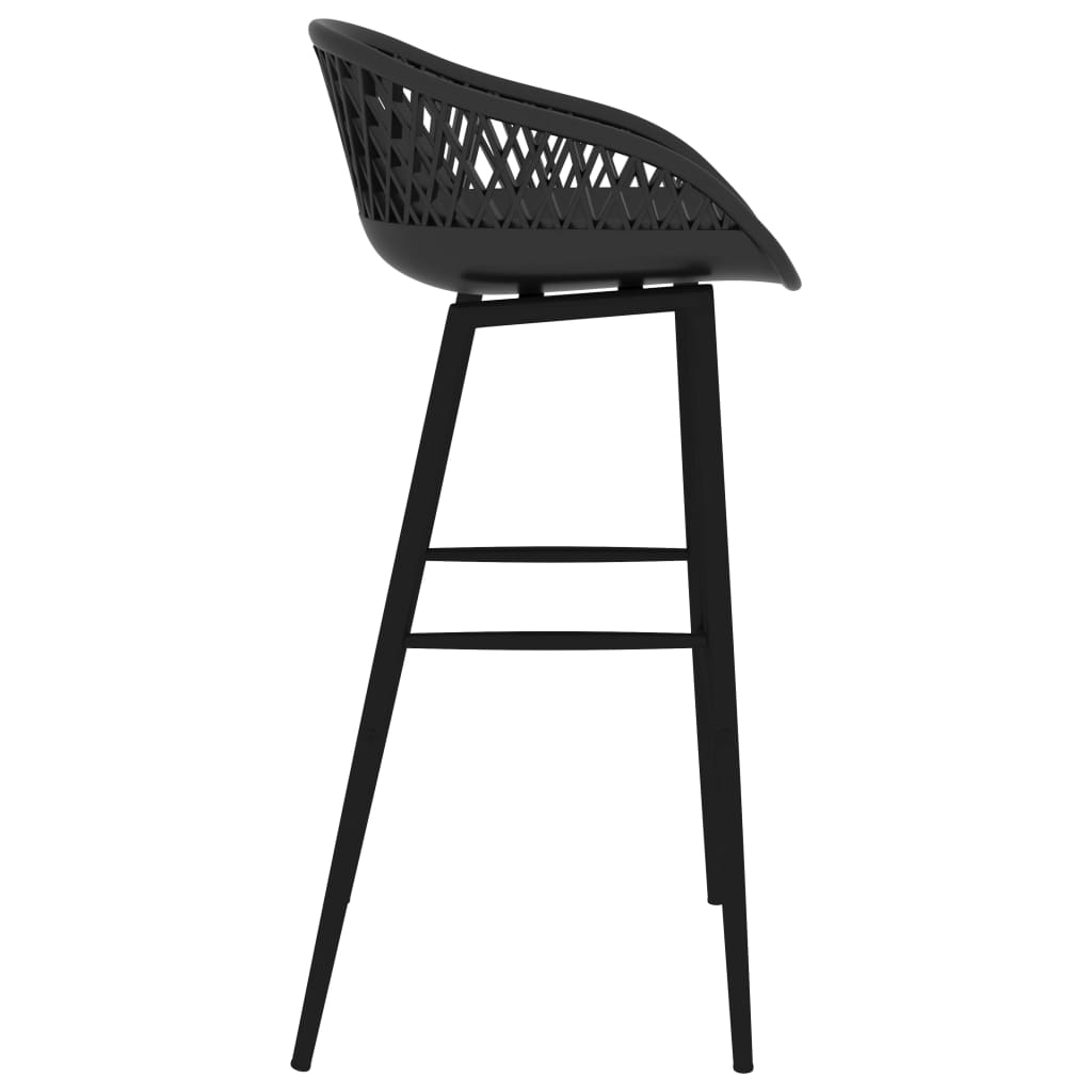 Bar chairs set of 2 black