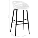 Chaises de bar lot de 2 blanc