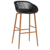 Chaises de bar lot de 2 noir