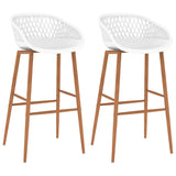 Chaises de bar lot de 2 blanc