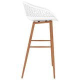 Chaises de bar lot de 2 blanc