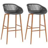 Bar chairs set of 2 gray