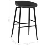 Chaises de bar lot de 2 noir