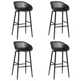 Chaises de bar lot de 4 noir