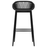 Chaises de bar lot de 4 noir